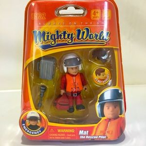 Mat The Rescue Pilot Mighty World NOS in Factory Sealed Package